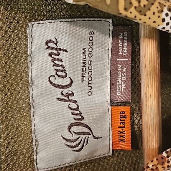 Awesome DUCK CAMP XXXL premium wing shootinh camo nylon shirt sleeve shirt EUC - Picture 3 of 9